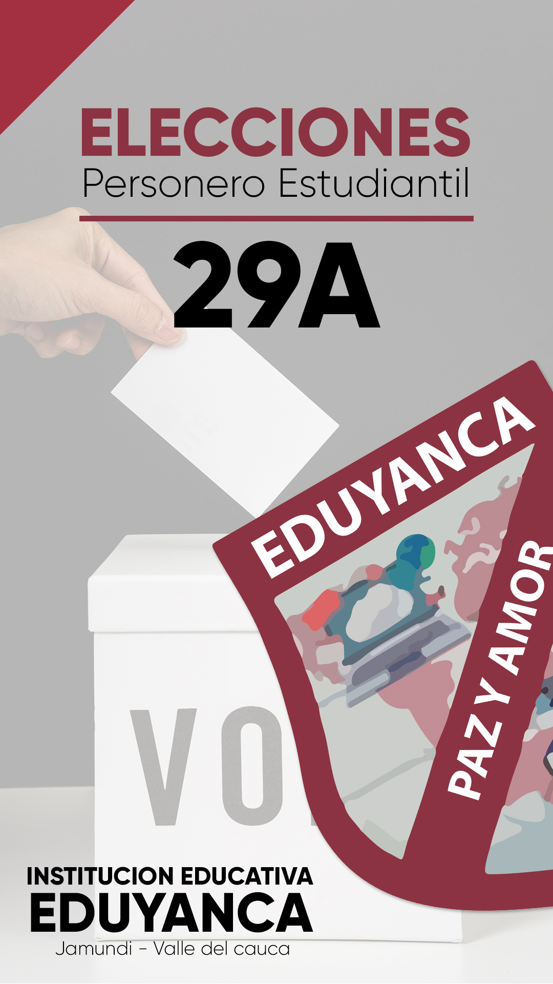 Jornada de Votaciones para la Elección del Personero Estudiantil 2026